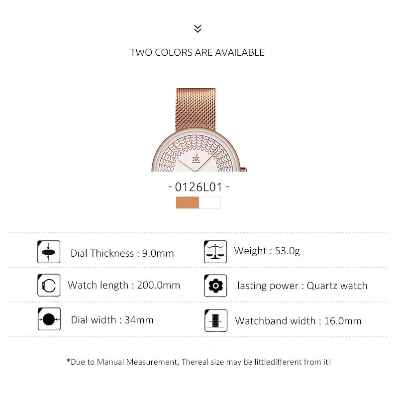 Shengke Gold Watch Women Watches Ladies Creative Steel Women's Meshband Watches Female Clock Relogio Feminino Montre Femme