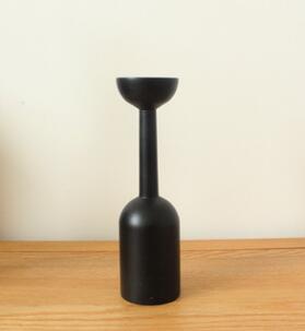 White Black Wooden Candle Holder Nice Minimalist Geometric Beech Shaped Candle Art Decoration Candle Seat