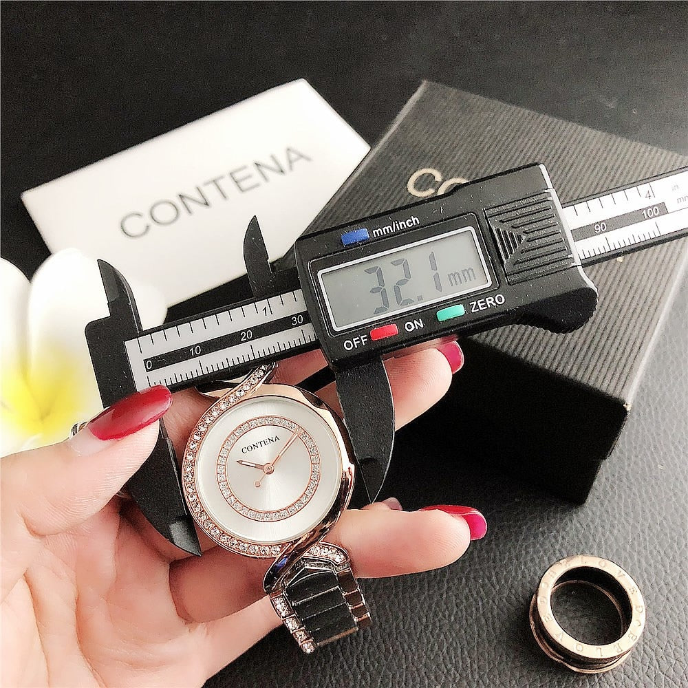 2021 Ladies Wrist Watches New Fashion Dress Watch Women Crystal Diamond Watches Stainless Steel Silver Clock Women Montre Femme