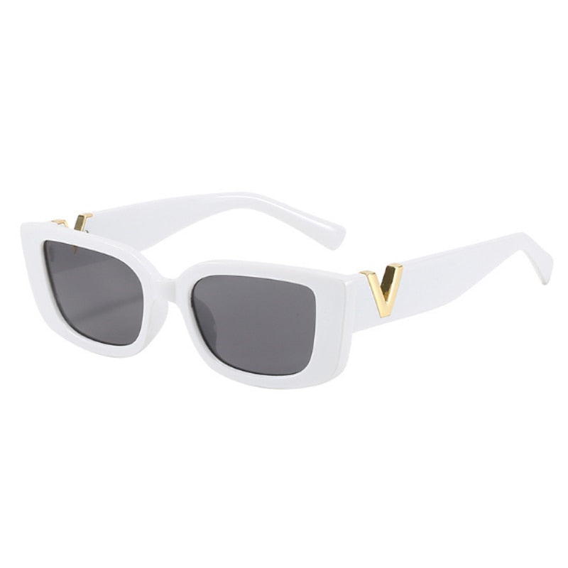 Retro Rectangle Sunglasses Women Brand Designer Vintage Small Frame Sun Glasses Ladies Classic Black Square Oculos De Sol