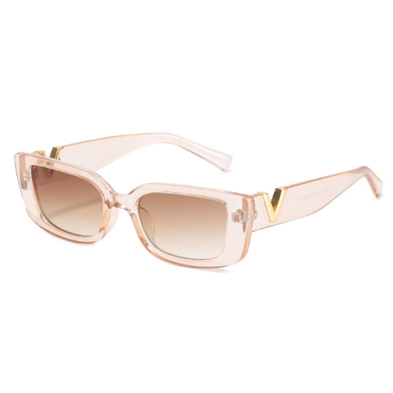 Retro Rectangle Sunglasses Women Brand Designer Vintage Small Frame Sun Glasses Ladies Classic Black Square Oculos De Sol