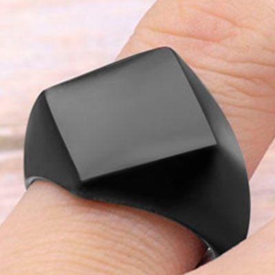 2020 Fashion Simple Style Black Square Ring Classic Ring Wedding Engagement Jewelry