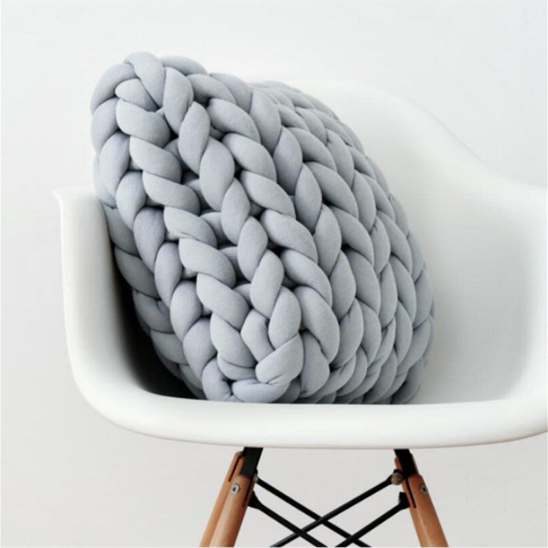 Square Chunky Wool Pillow Handmade Knitting Cushions INS Nordic Braided Cushion For Kids Room Decoration Sofa Bed Throw Pillows