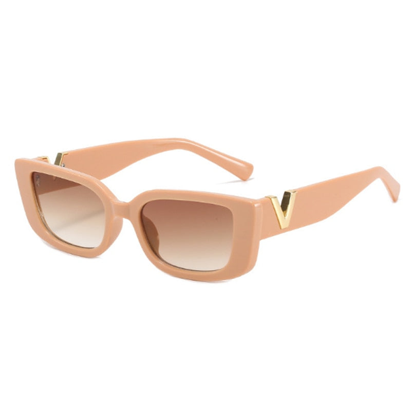 Retro Rectangle Sunglasses Women Brand Designer Vintage Small Frame Sun Glasses Ladies Classic Black Square Oculos De Sol