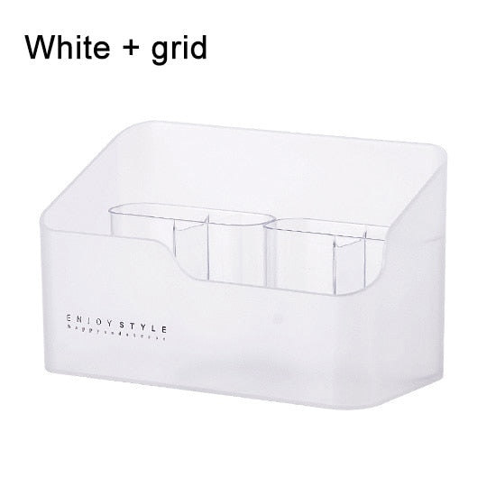 Plastic Makeup Organizer Bathroom Storage Box Cosmetic Organiser Office Desktop Make Up Jewelry Storage Box Sundries Container