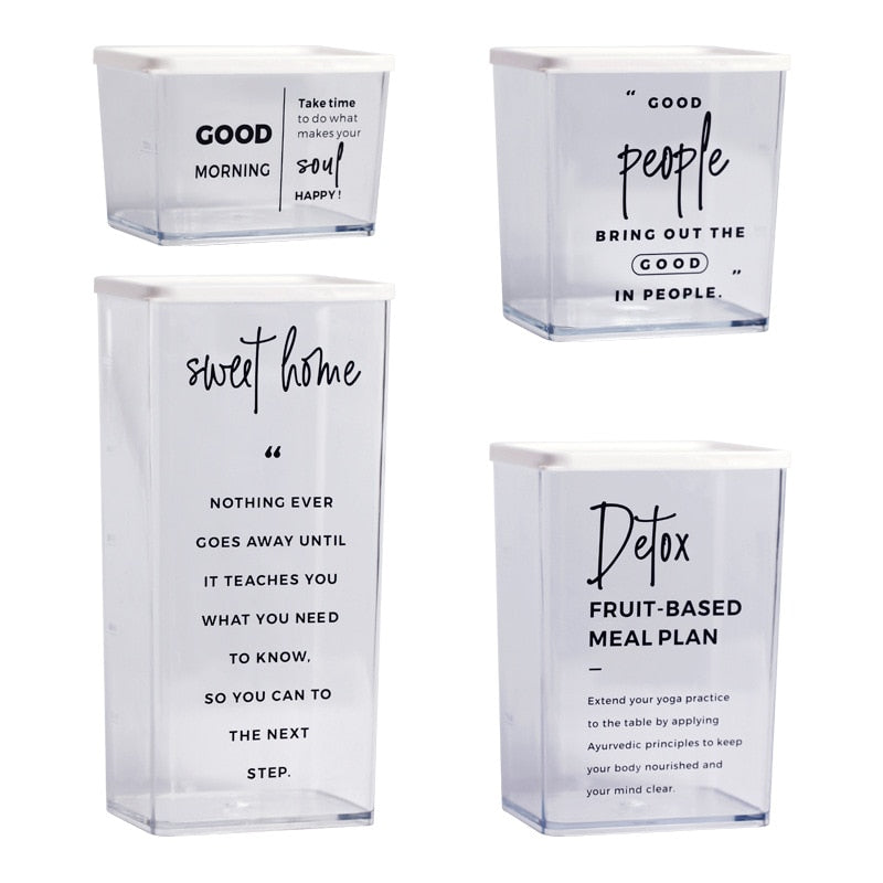 Plastic Food Storage Box Northern Snacks Nuts With Lid Container Refrigerator Plastic Freshness Sealed Box Rice Cosmetics Jar