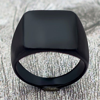 2020 Fashion Simple Style Black Square Ring Classic Ring Wedding Engagement Jewelry