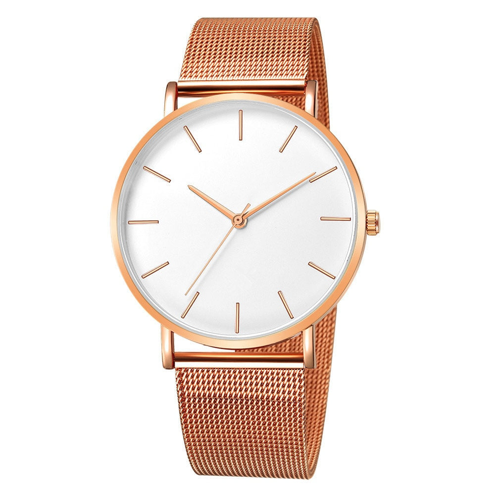 Women Watch Rose Gold Montre Femme 2022 Mesh Belt ultra-thin Fashion relojes para mujer Luxury Wrist Watches reloj muje