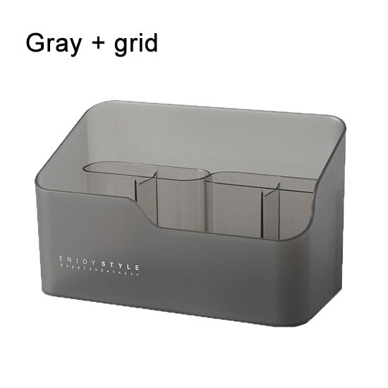 Plastic Makeup Organizer Bathroom Storage Box Cosmetic Organiser Office Desktop Make Up Jewelry Storage Box Sundries Container