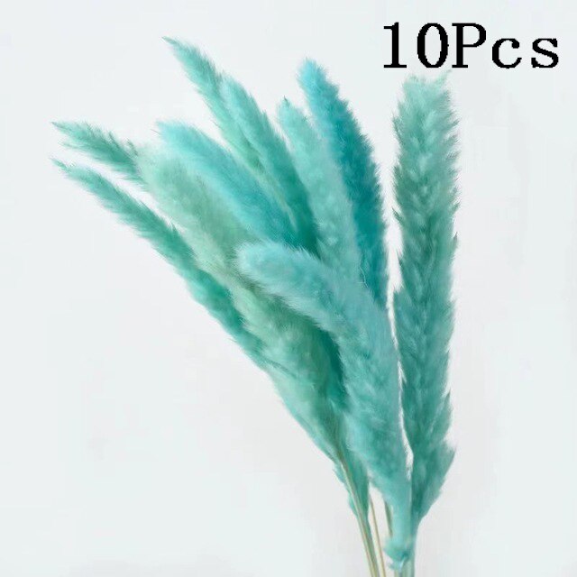 45cm Reed Pampas Wheat Ears Rabbit Tail Grass Natural Dried Flowers Bouquet Wedding Decoration Hay for Party Bohemian Home