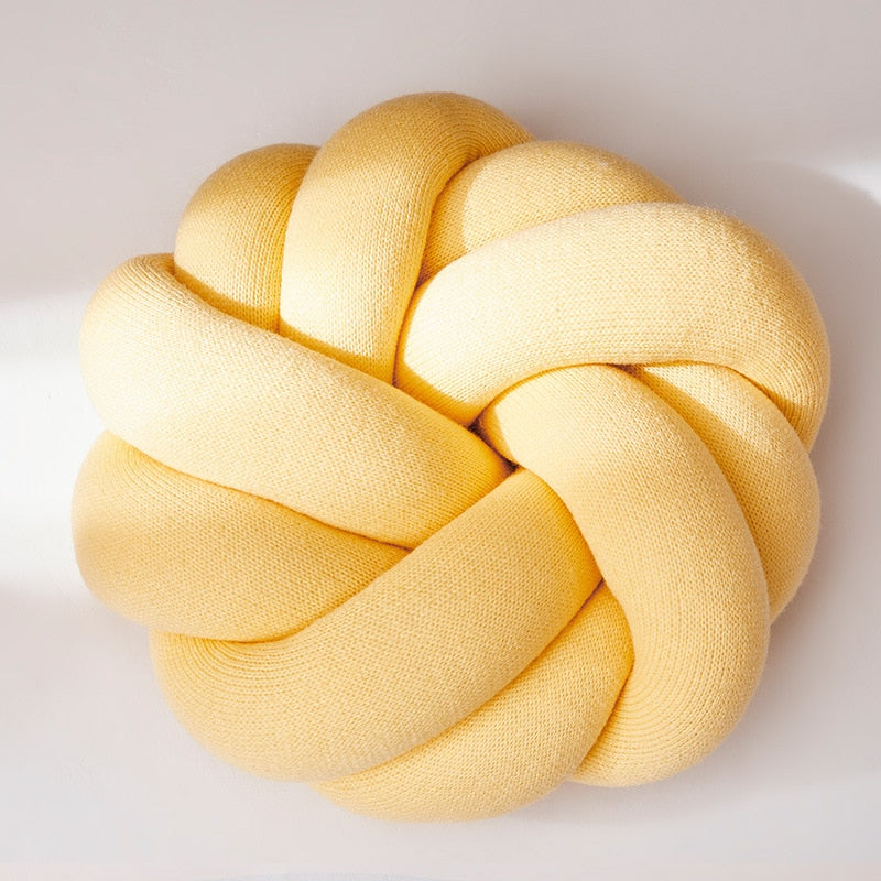 Regina Cotton DIY Hand Knot Back Cushions Cozy Car Lumbar Pillow Home Decorative Sofa Seat Cushion Soft Office Hand Rest Pillows