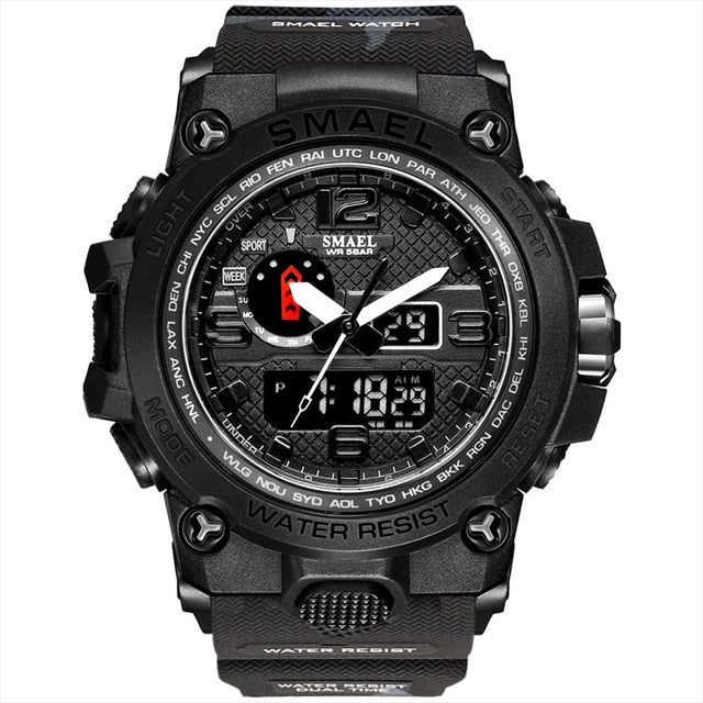 SMAEL1545D Sport Watch For Men Army LED Waterproof Watches Men's Top Luxury Brand Digital Quartz WristWatch Male wrist Stopwatch