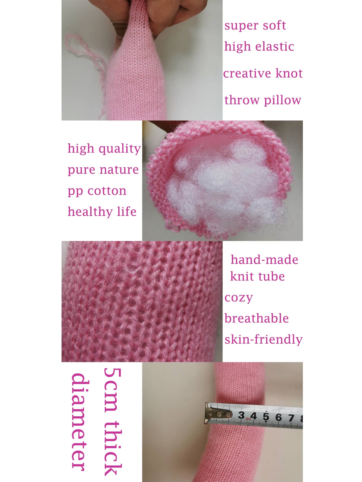 REGINA DIY Knot Pillow Ball Creative Oversize Bedroom Decoration Pet Toy Cute Soft Living Room Decorative Sofa Cushion Pillows