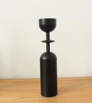 White Black Wooden Candle Holder Nice Minimalist Geometric Beech Shaped Candle Art Decoration Candle Seat