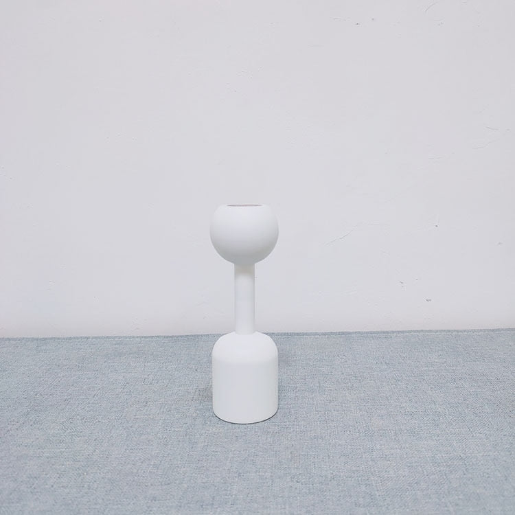 White Black Wooden Candle Holder Nice Minimalist Geometric Beech Shaped Candle Art Decoration Candle Seat