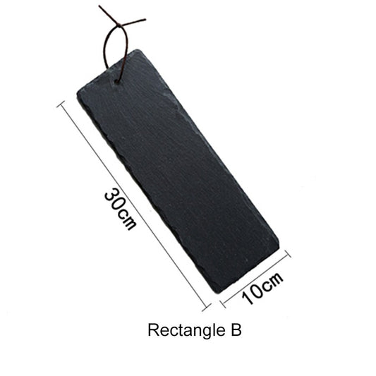 Natural Slate Dishes Solid Rectangle Stone Sushi Steak Barbecue Plate Cheese Pizza Flat Fruit Plate