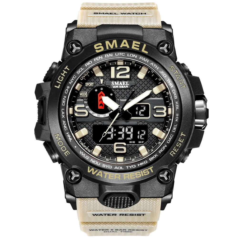 SMAEL1545D Sport Watch For Men Army LED Waterproof Watches Men's Top Luxury Brand Digital Quartz WristWatch Male wrist Stopwatch