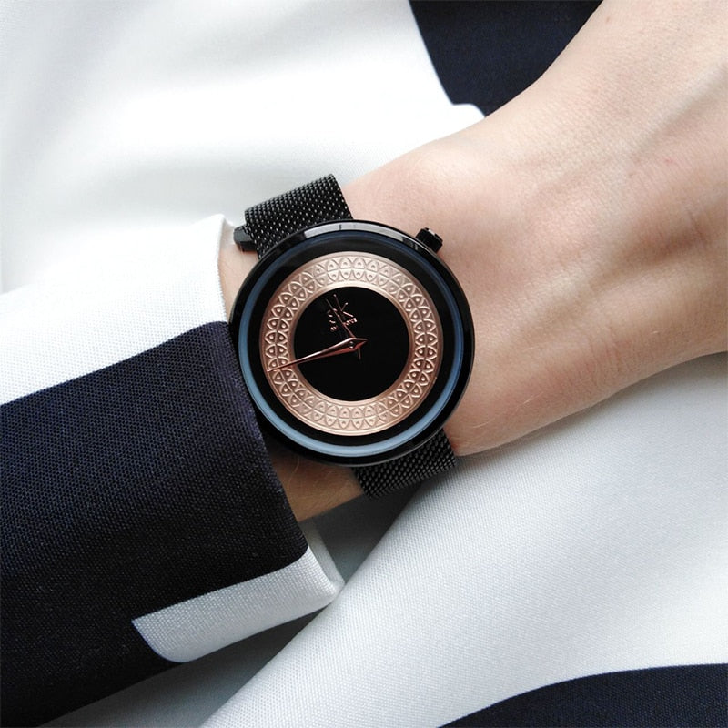 Shengke Women Watches Characteristic Texture Fashion Casual Quartz Female Watches Bayan Kol Saati Wristwatches Reloj Mujer 2019