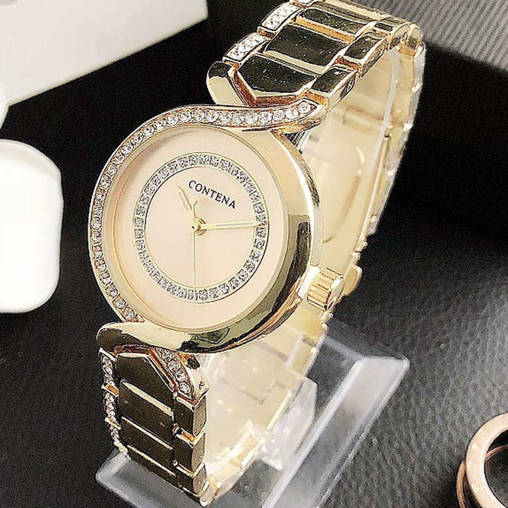 2021 Ladies Wrist Watches New Fashion Dress Watch Women Crystal Diamond Watches Stainless Steel Silver Clock Women Montre Femme