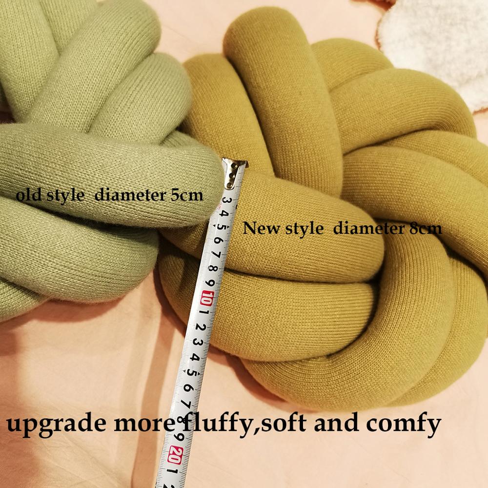 Regina Cotton DIY Hand Knot Back Cushions Cozy Car Lumbar Pillow Home Decorative Sofa Seat Cushion Soft Office Hand Rest Pillows