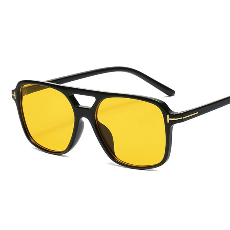 Vintage Square Sunglasses Women Retro Brand Mirror Sun Glasses Female Black Yellow Fashion Candy Colors Oculos De Sol Feminino