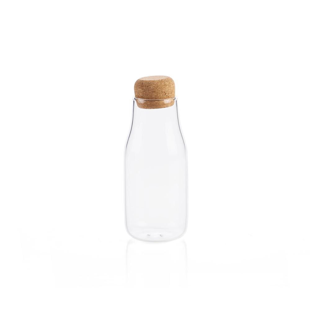 OTHERHOUSE Kitchen Storage Containers Transparent Glass Food Storage Jar Bottle Cereal Container Wood Plug Kitchen Organization