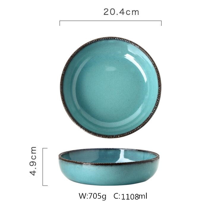 Porcelain Dinner Plate Set Kitchen Plate Ceramic Tableware Food Dishes Rice Salad Noodles Bowl Soup Kitchen Cook Tool