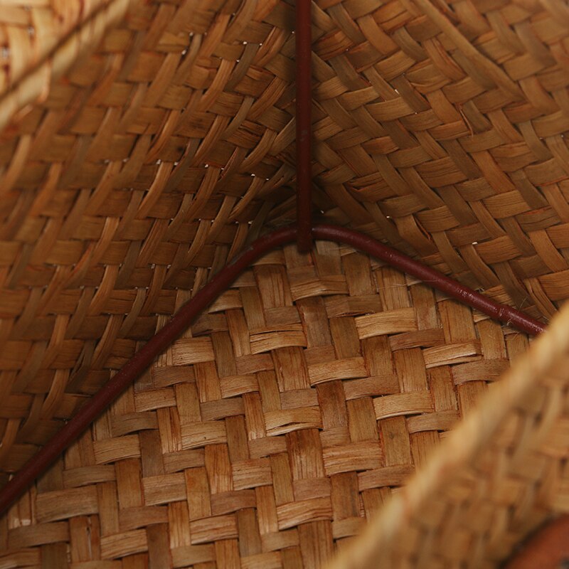 Rattan Weave Storage Box With Lid For Bulk Products Sundries Organizer Seaweed Vintage Straw Basket Container Jewelry Wicker