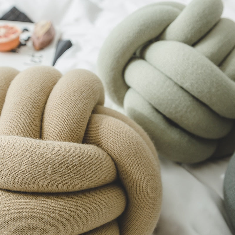 REGINA DIY Knot Pillow Ball Creative Oversize Bedroom Decoration Pet Toy Cute Soft Living Room Decorative Sofa Cushion Pillows