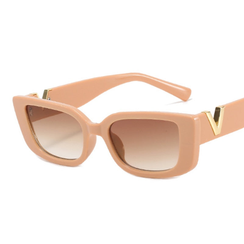 Retro Rectangle Sunglasses Women Brand Designer Vintage Small Frame Sun Glasses Ladies Classic Black Square Oculos De Sol