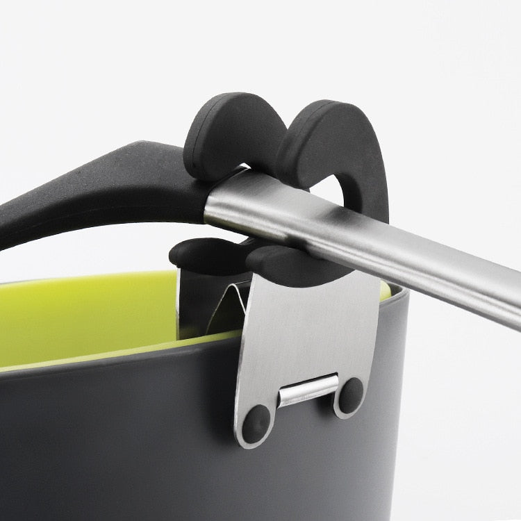 Stainless Steel Heat-resistant Spoon Rest Spatula Holder Hot Pot Clipper Mess Free Kitchen Gadgets
