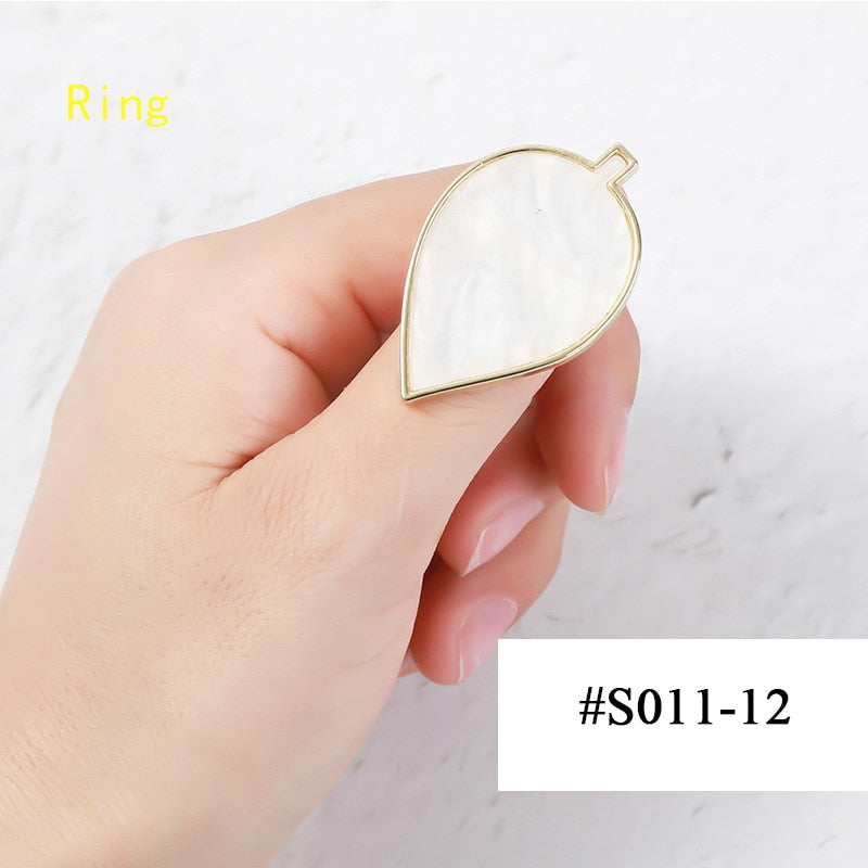 1PC Round Resin Agate Stone Nail Color Palette Gel Polish Pallet Mixing Drawing Paint Plate Manicure For Nails Art Display Shelf
