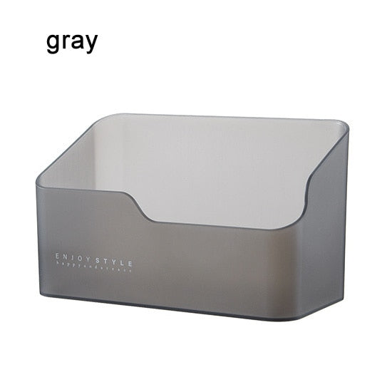 Plastic Makeup Organizer Bathroom Storage Box Cosmetic Organiser Office Desktop Make Up Jewelry Storage Box Sundries Container