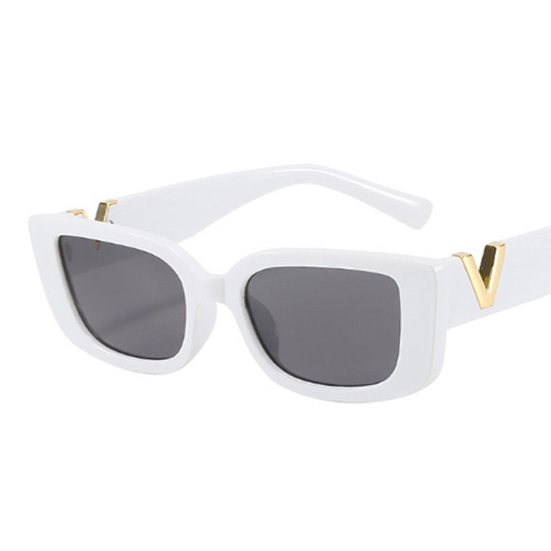 Retro Rectangle Sunglasses Women Brand Designer Vintage Small Frame Sun Glasses Ladies Classic Black Square Oculos De Sol