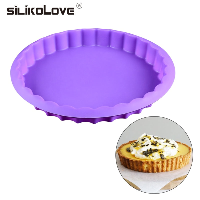 SILIKOLOVE Silicone Cake Mold Silicon Bakeware Baking Dishes Pastry Bakeware 3D Round Silicone Cake Mold
