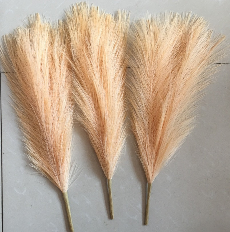 1Pcs 45cm Artificial Pampas Grass Bouquet Wedding Party Home Aesthetic Room Decor Decoration Plant Simulation Fake Flower Reed