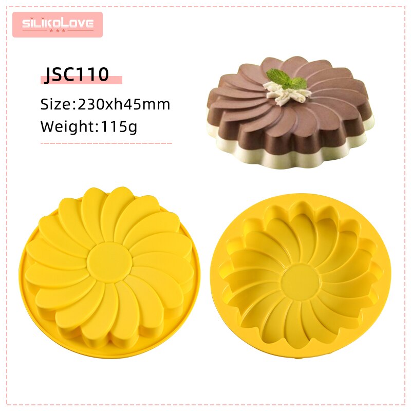 SILIKOLOVE Silicone Cake Mold Silicon Bakeware Baking Dishes Pastry Bakeware 3D Round Silicone Cake Mold