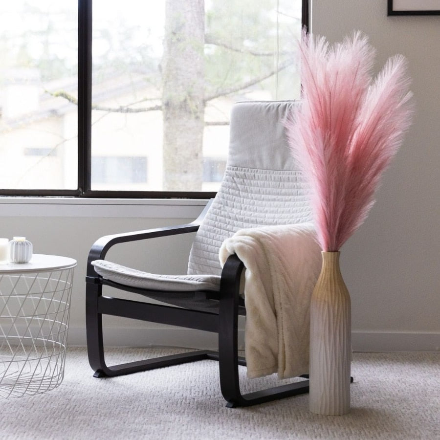 1Pcs 45cm Artificial Pampas Grass Bouquet Wedding Party Home Aesthetic Room Decor Decoration Plant Simulation Fake Flower Reed