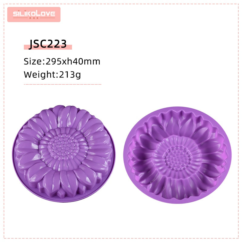 SILIKOLOVE Silicone Cake Mold Silicon Bakeware Baking Dishes Pastry Bakeware 3D Round Silicone Cake Mold