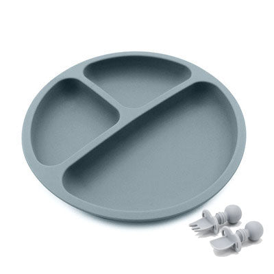 Baby Bowls Plates Spoons Safe Silicone Dining Plates Solid Cute Cartoon Children's Dishes Training Tableware Kids Feeding Bowls