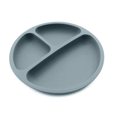 Baby Bowls Plates Spoons Safe Silicone Dining Plates Solid Cute Cartoon Children's Dishes Training Tableware Kids Feeding Bowls