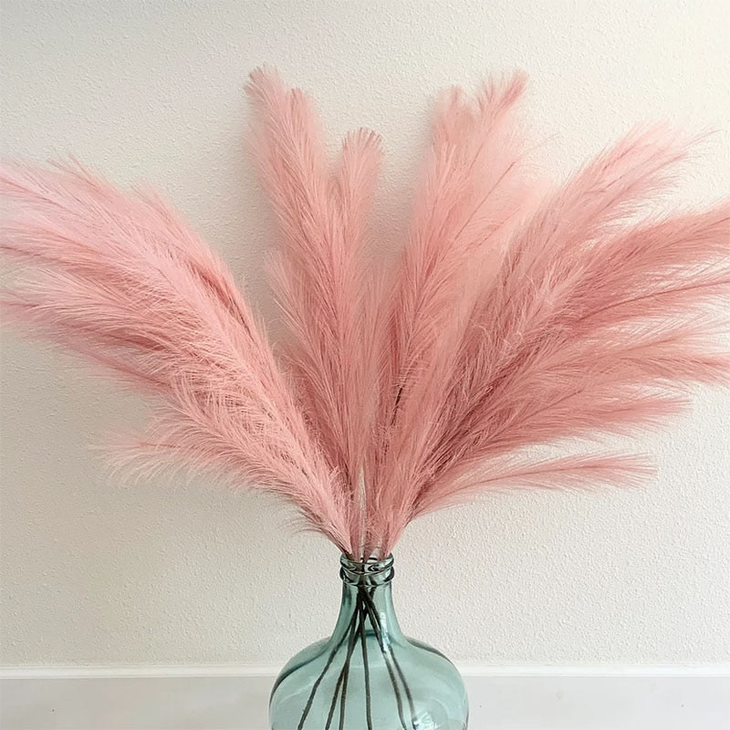 1Pcs Artificial Pampas Grass Home Room Decor Simulation Reed Flower Bouquet DIY Wedding Decoration Birthday Party Supplies
