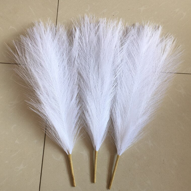 1Pcs 45cm Artificial Pampas Grass Bouquet Wedding Party Home Aesthetic Room Decor Decoration Plant Simulation Fake Flower Reed