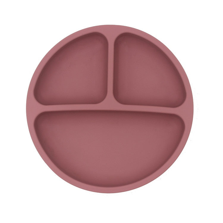Baby Bowls Plates Spoons Safe Silicone Dining Plates Solid Cute Cartoon Children's Dishes Training Tableware Kids Feeding Bowls