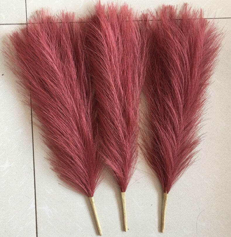 1Pcs 45cm Artificial Pampas Grass Bouquet Wedding Party Home Aesthetic Room Decor Decoration Plant Simulation Fake Flower Reed