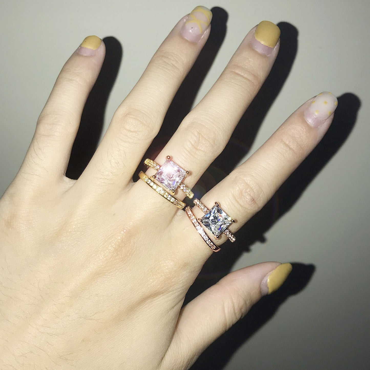 ZAKOL Round CZ Wedding Rings for Women White Color Jewelry Luxury Rings Engagement Square Bague Zirconia Accessories FSSP3063