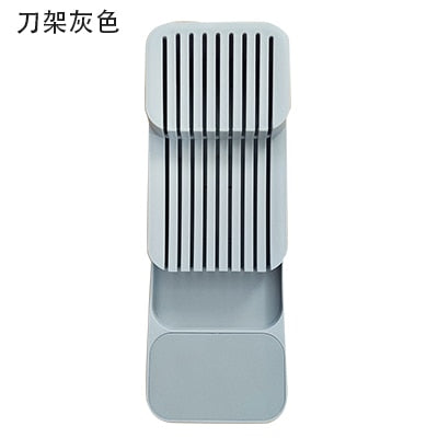 YOMDID Cutlery Storage Tray Spice Holder Tableware Organizer Spoon Fork Storage Box Plastic Container plateau Knife Block Holder