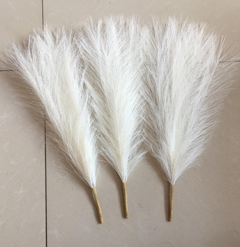 1Pcs 45cm Artificial Pampas Grass Bouquet Wedding Party Home Aesthetic Room Decor Decoration Plant Simulation Fake Flower Reed