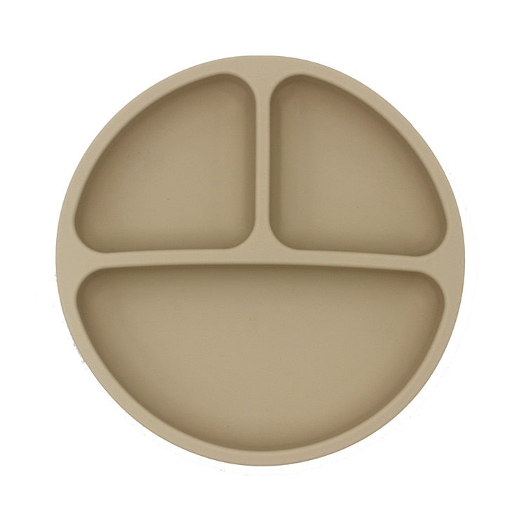 Baby Bowls Plates Spoons Safe Silicone Dining Plates Solid Cute Cartoon Children's Dishes Training Tableware Kids Feeding Bowls