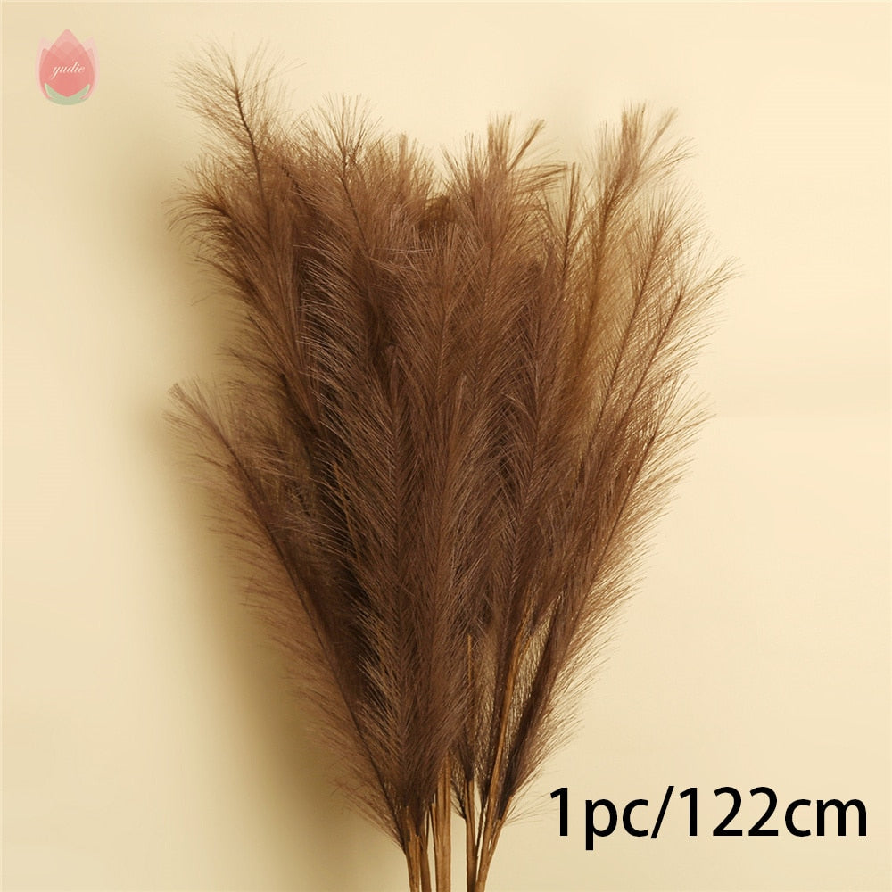 1Pc Artificial Pampas Grass Home Decor Plant Artificial Flower Bouquet Diy Wedding Christma Flower Decoration Fake Flower Plants